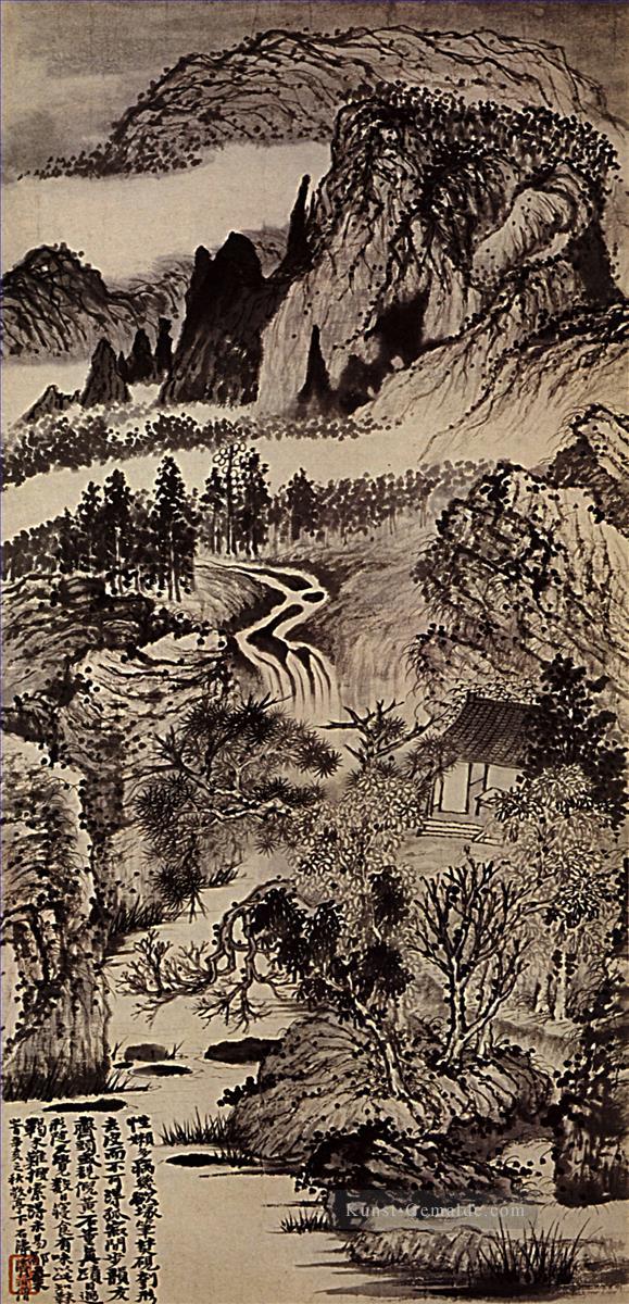 Shitao jonting Berge im Herbst 1707 Chinesische Malerei Ölgemälde